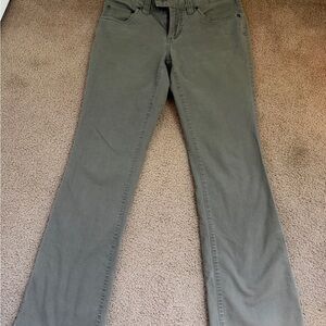 Olive Green Straight Leg Jeans